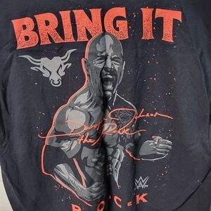 WWE The Rock Black Graphic T-Shirt Mwn Xl